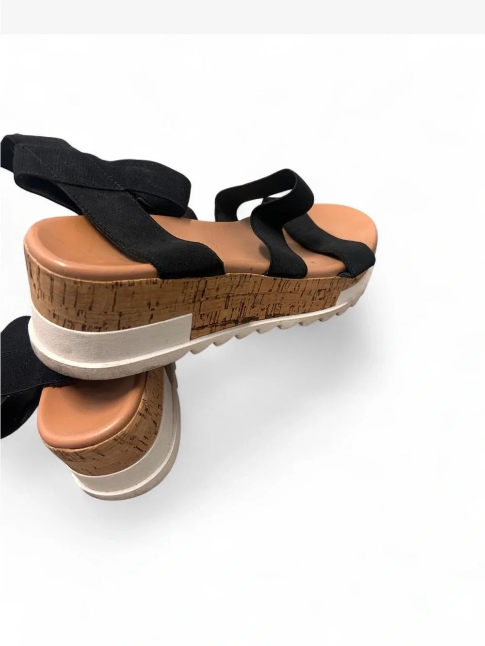 Women’s Black Cork Platform Sandals